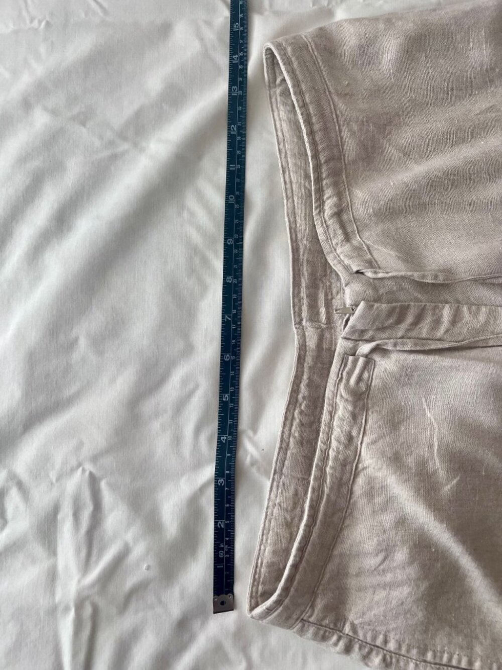 Express Womens Cream 100% Linen Wide Leg Pants Size 7/8 - Picture 5 of 6